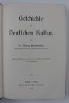Steinhausen, Georg, Geschichte der Deutschen Kultur.