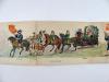 Jenny, Heinrich, Historischer Festzug in Winterthur den 22. Juni 1864. Erinnerungsfeier des 22. Juni 1264. Arrangiert und gezeichnet von Heinrich Jenny. Lithographiertes und handkoloriertes Leporello aus 8 Segmenten, ausgefaltet 11,5 x 433 cm.