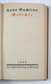 Sachs, Hans, Ausgewählte Werke. Hrsg. von P. Merker und R. Buchwald.